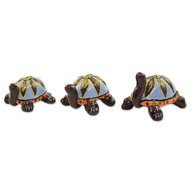 Sculpture en céramique de tortues Kalb