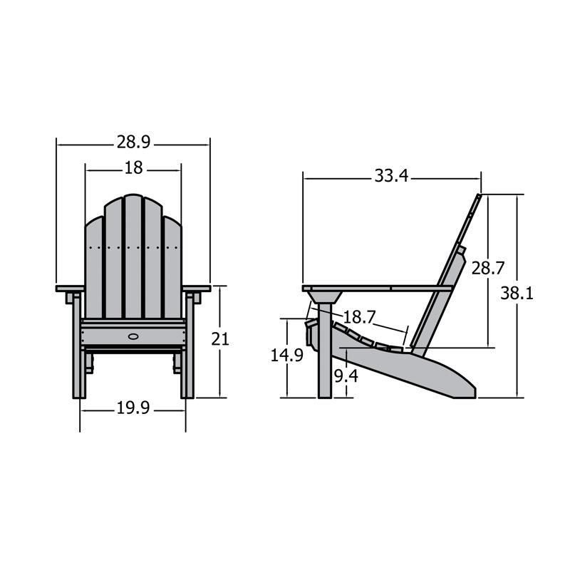 Leis Outdoor Adirondack Chair, Whitewash