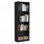 Ensemble de salon noir 4 pièces avec 4 bibliothèques