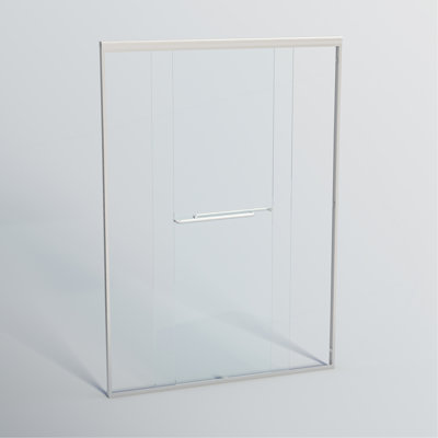 44-48 In. W X 72 In. H Double Sliding Shower Door, Semi-Frameless Bypass Bathroom Sliding Door With 1/4" (6Mm) Tempered Glass For Walk-In Shower