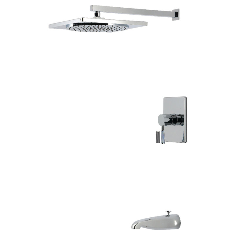 Kingston Brass Verona Single-Handle Pressure Balanced Tub and Shower Faucet, Polished Chrome
