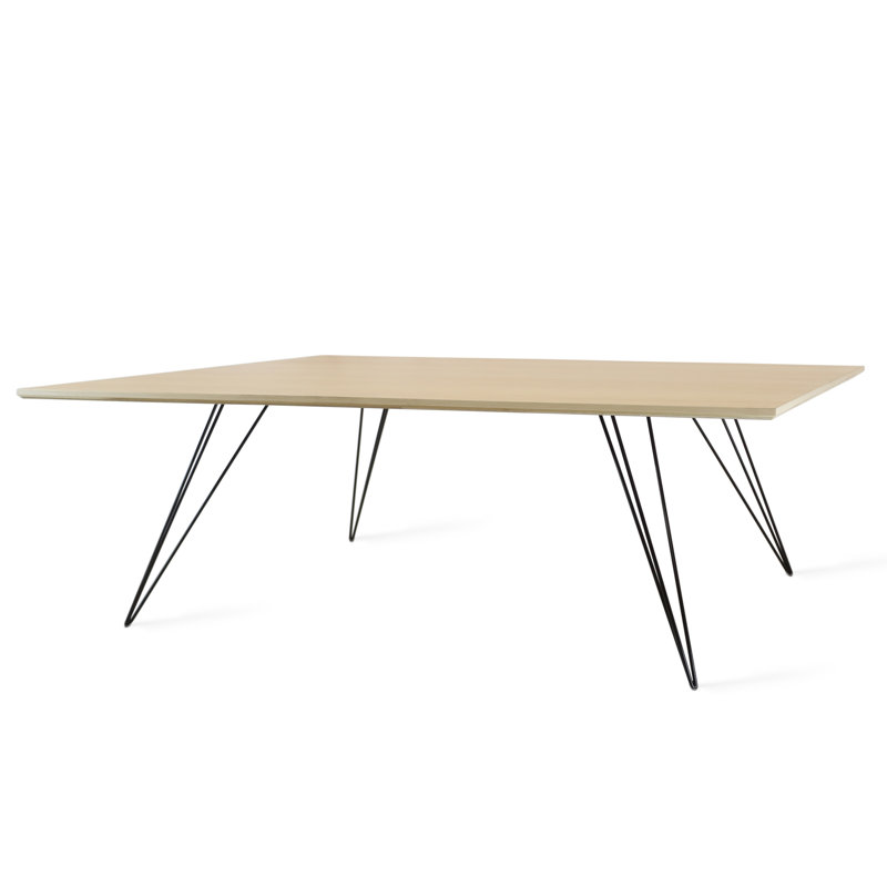 Williams Coffee Table, Black, 18" H x 54" L x 46" W, Maple