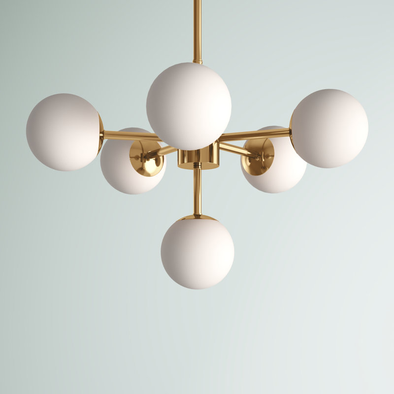 Lustre géométrique spoutnik à 6 lumières Bradwell