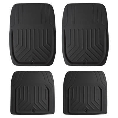 Leanid Faux Leather Deep Tray Floor Mats