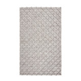 Portola Hand Loomed Wool Geometric Shapes Area Rug in Silver Gray