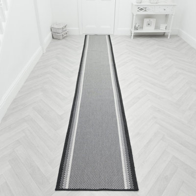 Runner Chequered Flatweave Area Rug