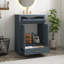 Meuble-lavabo bleu de 24 po avec lavabo en céramique intégré, armoire de salle de bain avec 2 portes et 2 tiroirs-127520516
