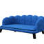 Lit en velours pour chien moyen et grand, bleu foncé avec coussin amovible, velours lavable confortable, chiens élégants