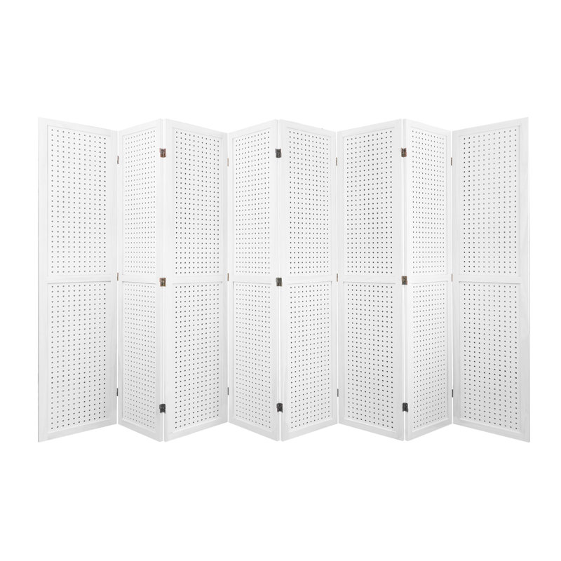 Élégant paravent mural 8 panneaux pliable de 5,6 pi avec affichage pour la maison et le salon professionnel