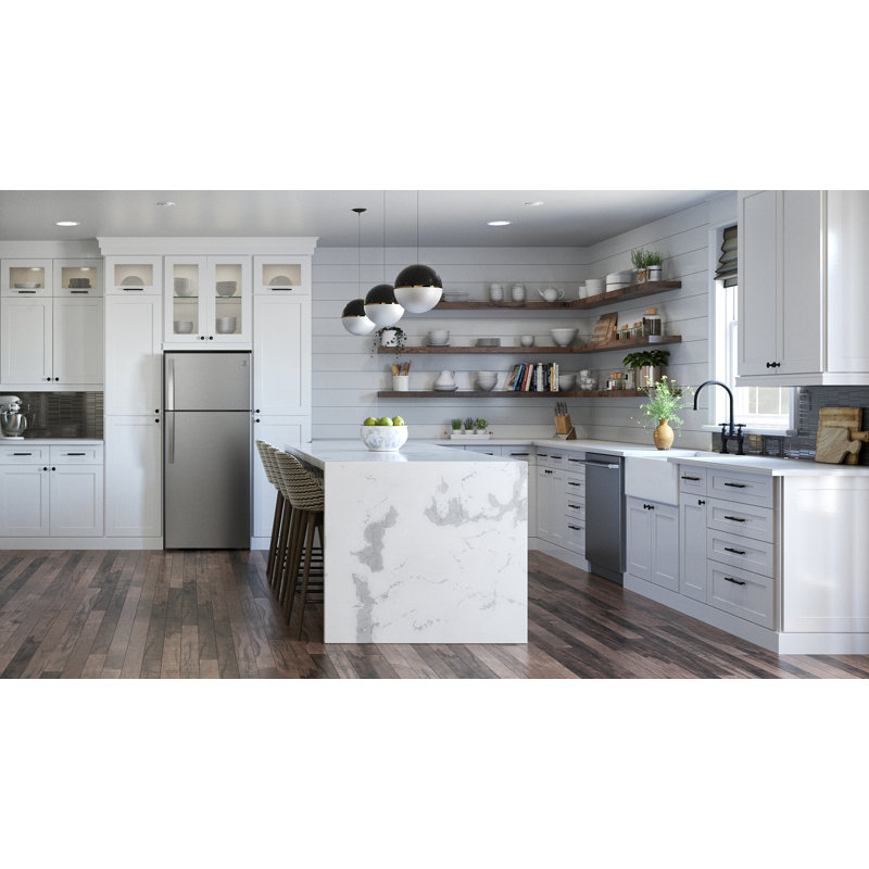 28" Energy Star Top Freezer 16.6 cu. ft. Refrigerator with Sliding Deli Drawer, Stainless Steel
