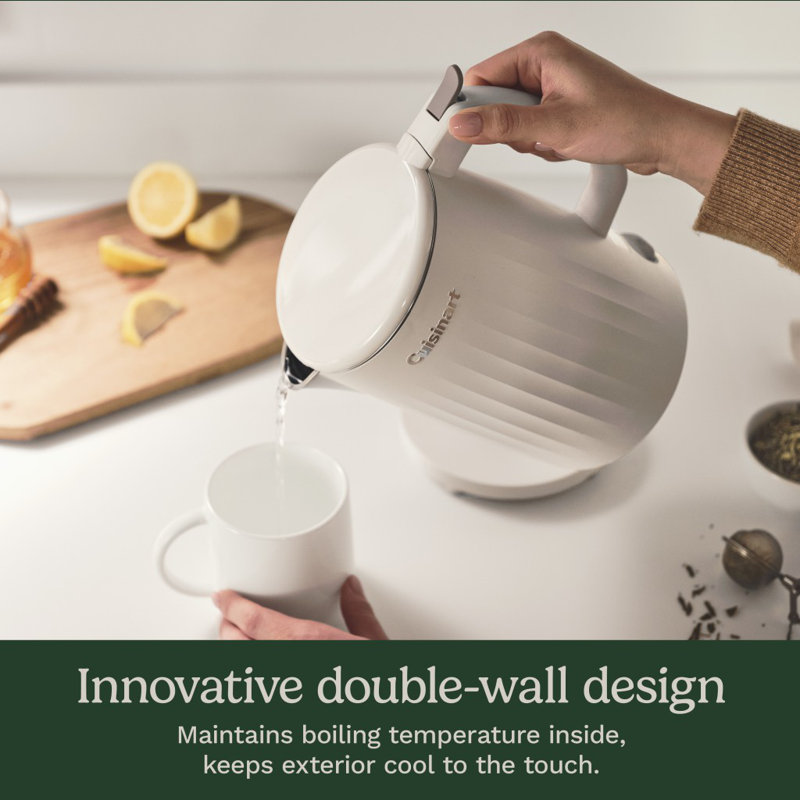 Cuisinart Soho 1-Liter Double-Wall Electric Kettle, White