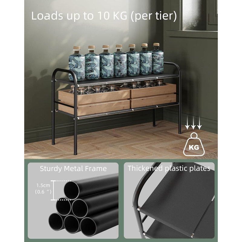 2 Pack Under Sink Organizers And Storage,Expandable Under Cabinet Organizer Shelf With 8 Removable Panels,Expandable Shelf For Cupboard,Kitchen,Bathroom,Shoe Storage Rack