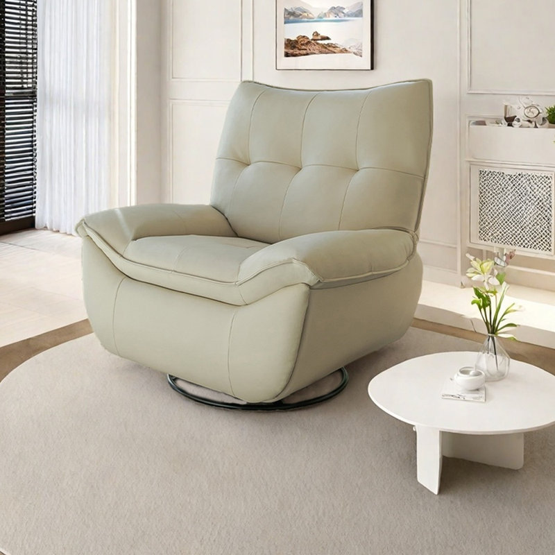 Modern minimalist ergonomic design recliner, Dark Beige