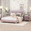 Ensemble de chambre à coucher 3 pièces, grand lit plateforme tapissier et 2 tables de chevet-1490933406