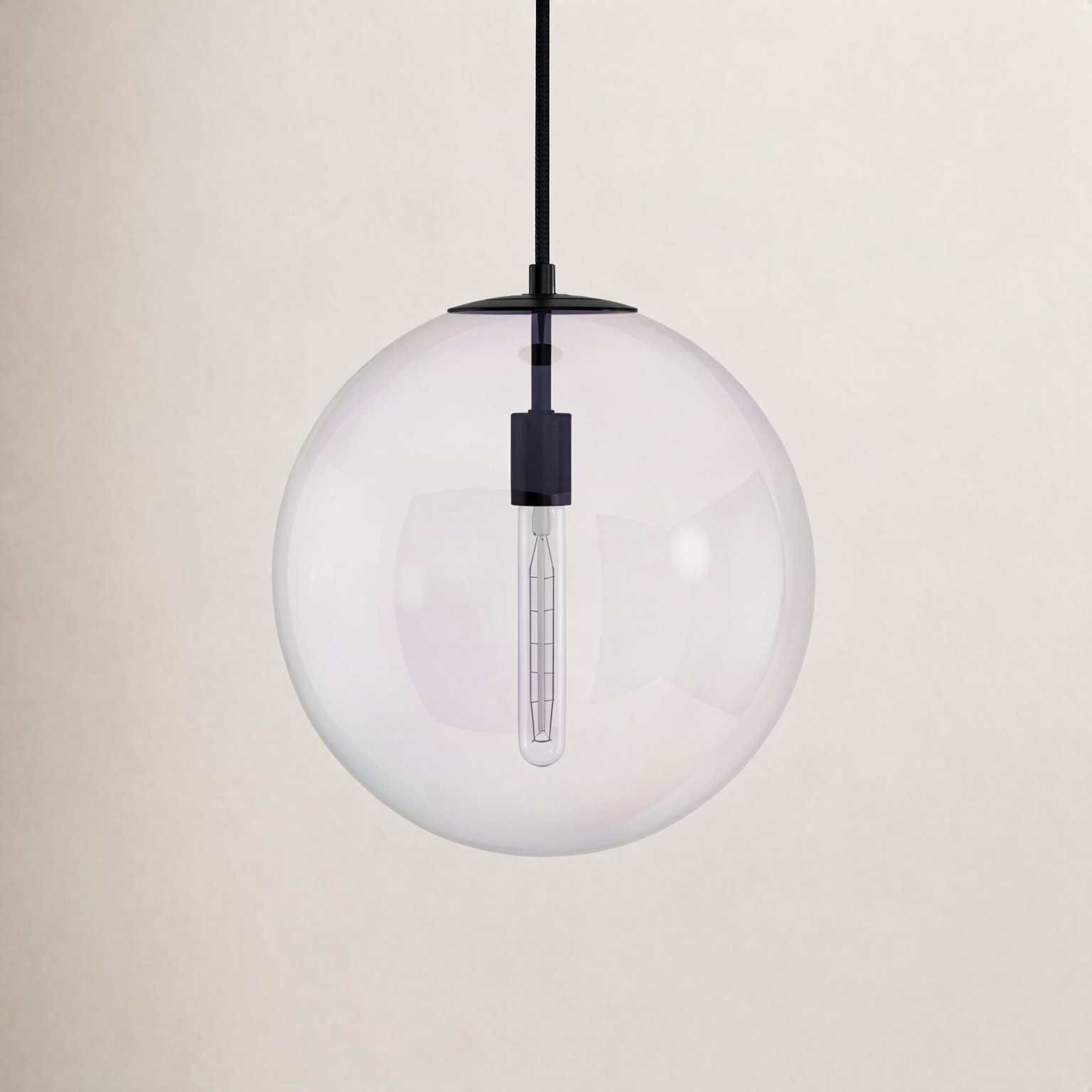 Ricura 1 - Light Pendant, 14.75" x 14" x 14", Blue, Matte Black