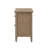 2-Drawer Nightstand With Round Bronze Pull Knobs, Wire-Brushed Warm Gray