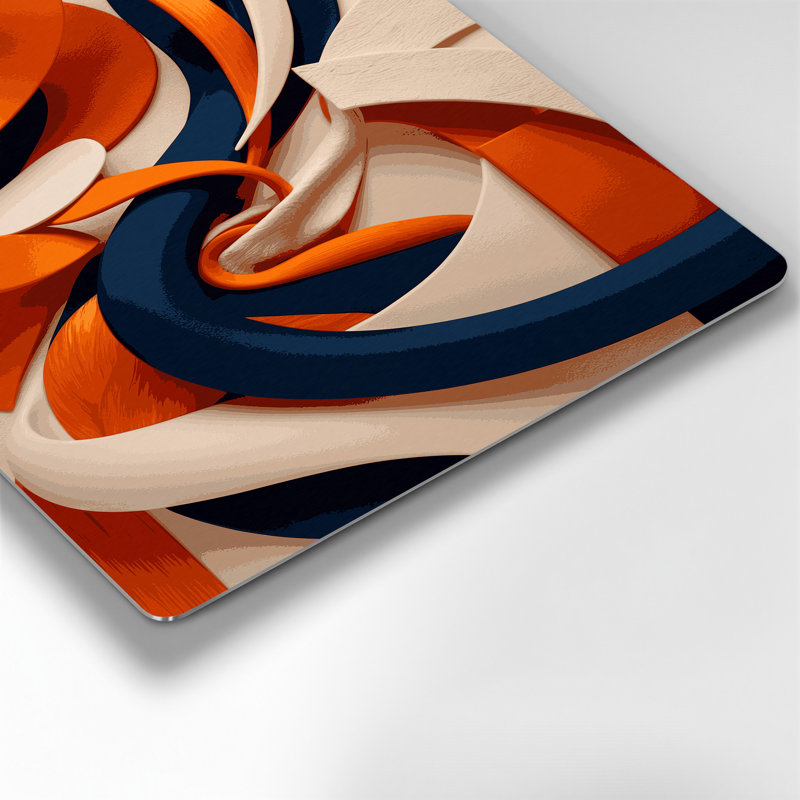 Abstrait formes 68, art mural en métal brun, H 20 po x l 24 po