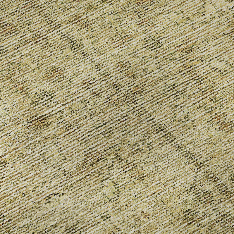 Premium Machine Washable Prisco Gold Rug, Rectangle 3' x 5'