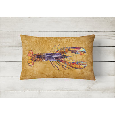 Lobster Brown Indoor/Outdoor Throw Pillow