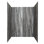 Ensemble de bordure de douche en vinyle imperméable Palisade 78 po x 60 po x 30 po avec accessoires en falaise urbaine