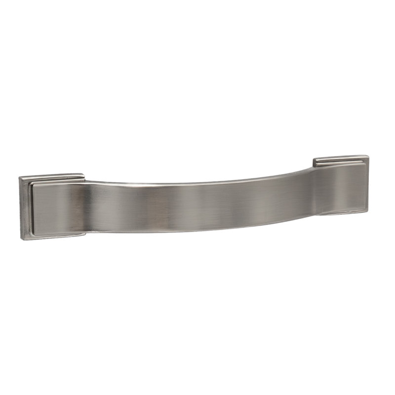 Architectural Smooth 3-1/2" Center to Center Satin Nickel Arch Drawer Pull, Satin Nickel, 3 1/2"