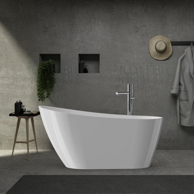 59.06'' x 30.75'' Freestanding Soaking Acrylic Bathtub