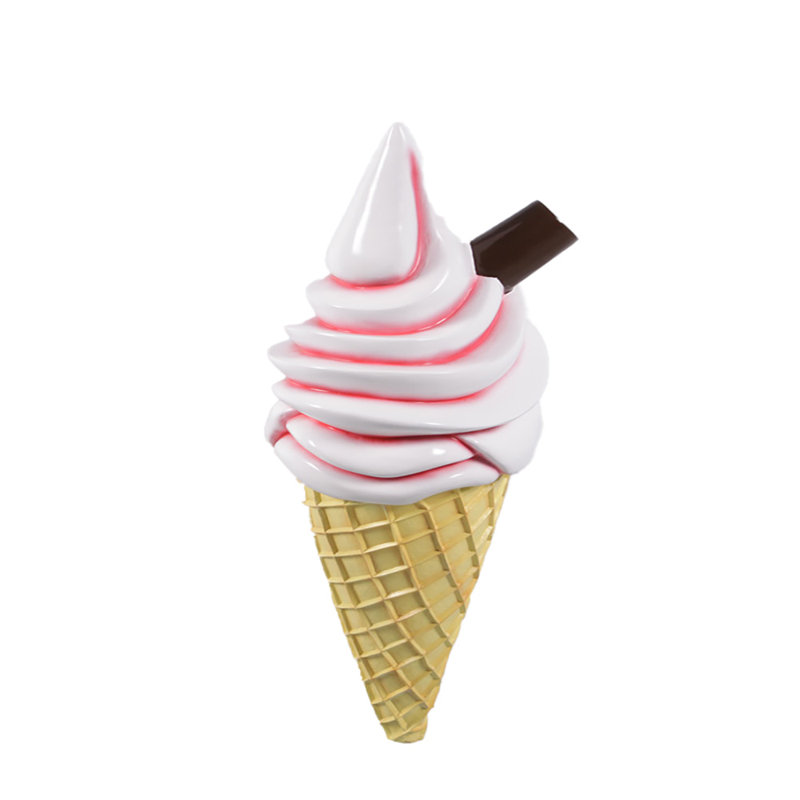 Statue suspendue crème glacée surdimensionnée, Fraise