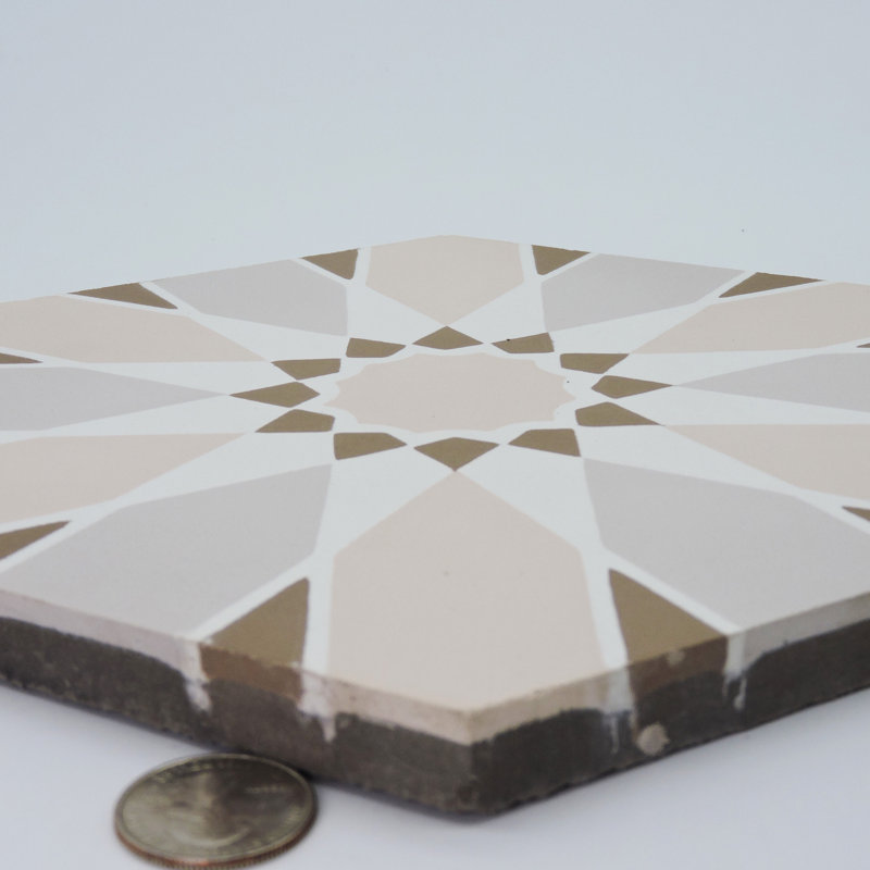 Menara 8" x 8" Cement Patterned Wall & Floor Tile