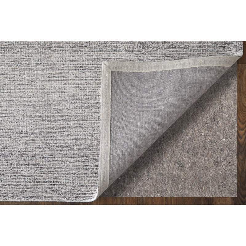 Freemont Hand Tufted Wool Abstract Area Rug in Light Gray/Ivory, Rectangle 3'6" x 5'6"
