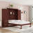 Wooden Murphy Bed with Shelves and Wardrobes-354532385-354532390