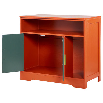 Enceinte de litière pour chat avec armoire cachée 31 po avec étagère et rangement pour salle de bain intérieure Table de bout moderne pour meubles de maison en bois convenant à la plupart des bacs à litière