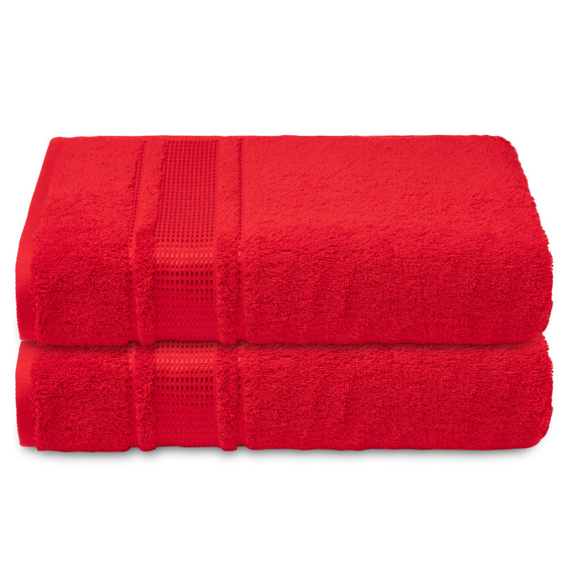 Turkish Cotton Hand Towels, Red