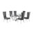 Lebanon Glass Top Trestle Dining Set-355821855-381428323