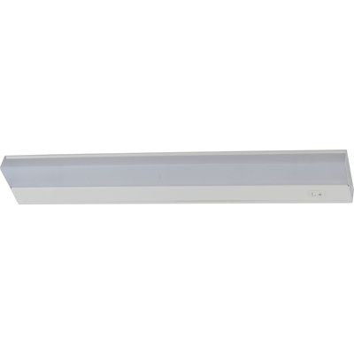 Volume Lighting V6292 21.25"W 1-Light Integrated LED Indoor White Linear Under Cabinet/Display Light with Rectangular White Acrylic Diffuser Lens