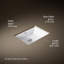 Lavabo de salle de bain encastrable Brazn