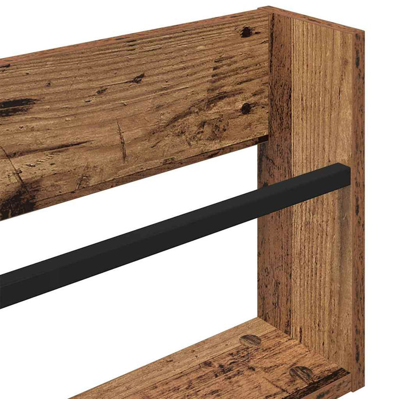 Wood Magazine Rack, Dark Brown