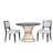Space-saving Dining Table Sets With Solid Veneer And Rustic Style For Kitchen