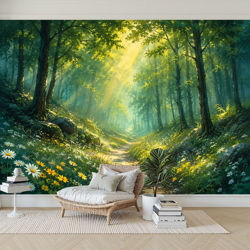 Papier peint adhésif auto-adhésif moderne pour la chambre à coucher L 69 po x l 96 po Peel and Stick