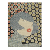 Distressed Homage Hand Knotted Wool Animal Print Area Rug