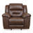 Aky Manual Rocker Recliner Chair, Smooth  Faux Leather-113768433