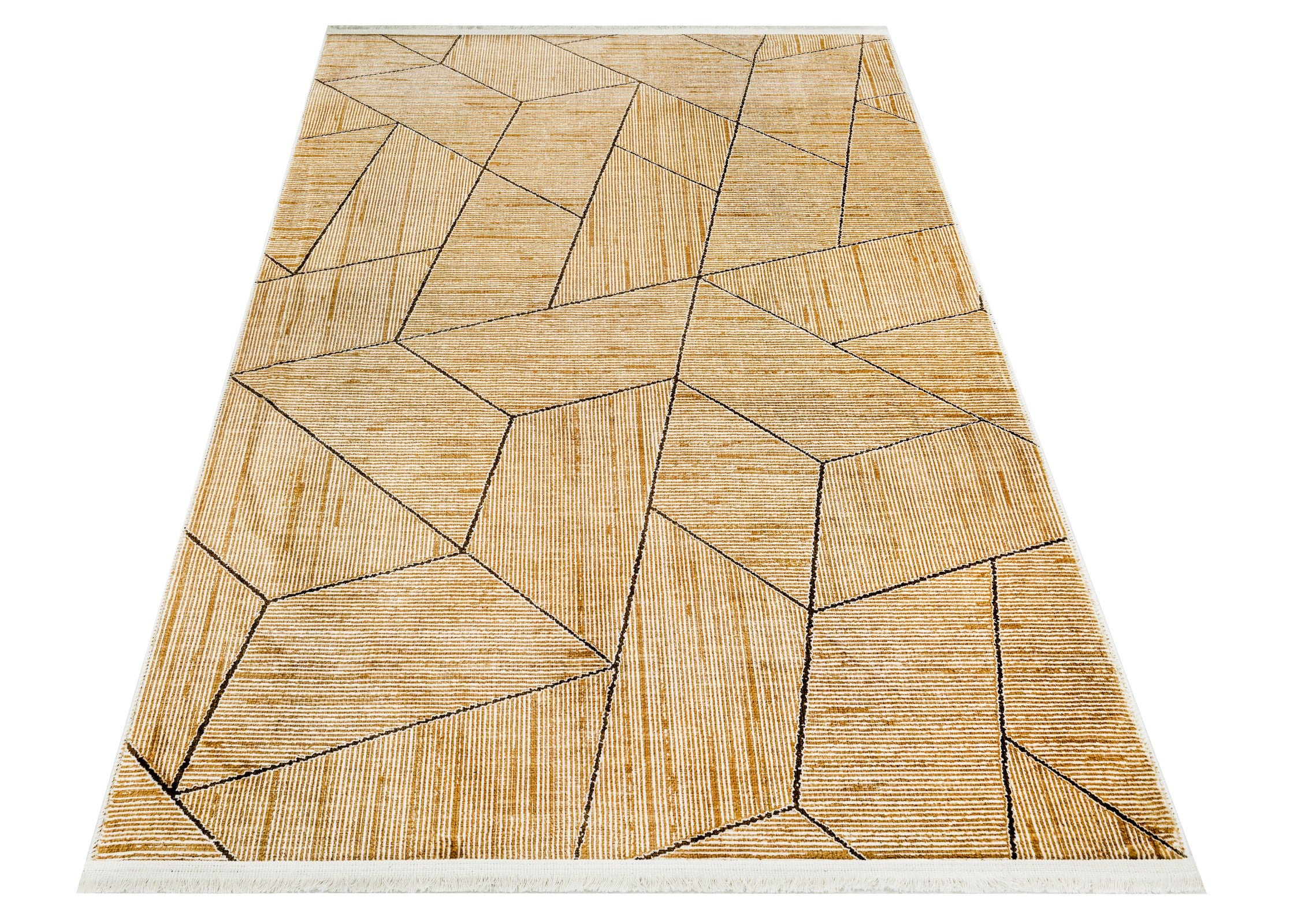 Digital Print Rug Designs Corrigan Studio® Cuyuna Geometric Brown Velvet Digital Print Area Rug ...