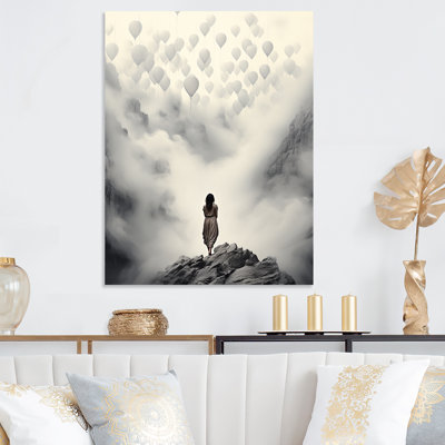 Grey Sky Is The Limit Motivational Landscape  II - Motivation Metal Wall Art