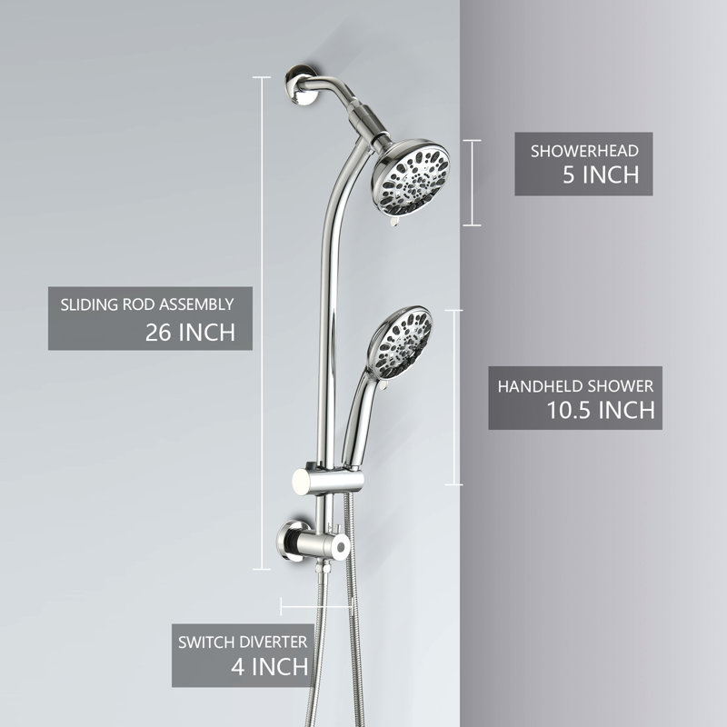 Dual Shower Head 1.8 GPM GPM, Chrome