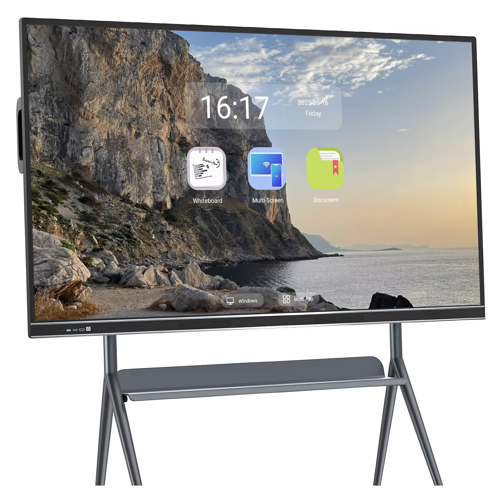 JYXCN 75 Inch Interactive Smart Board, 4K UHD Touchscreen Dual OS ...
