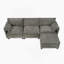 L-Shaped Corduroy Corner Sofa With Storage Armrests For Living Room And Office Use.-618714491