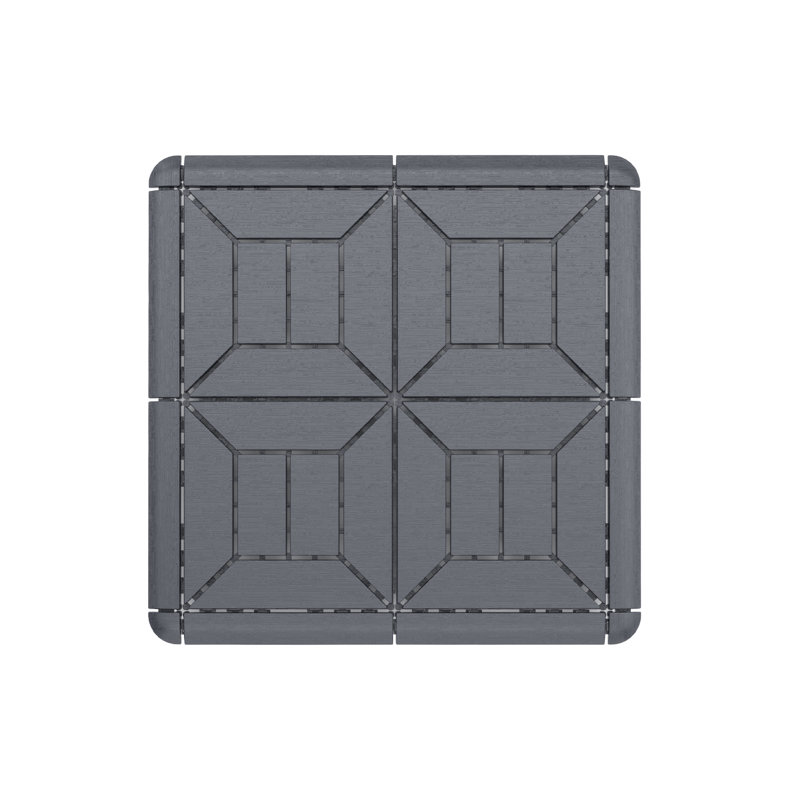 30.5cm L x 30.5cm W Plastic Interlocking Deck, Grey