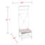 Banc pour hall d'entrée avec rangement Dovanti - blanc vieilli