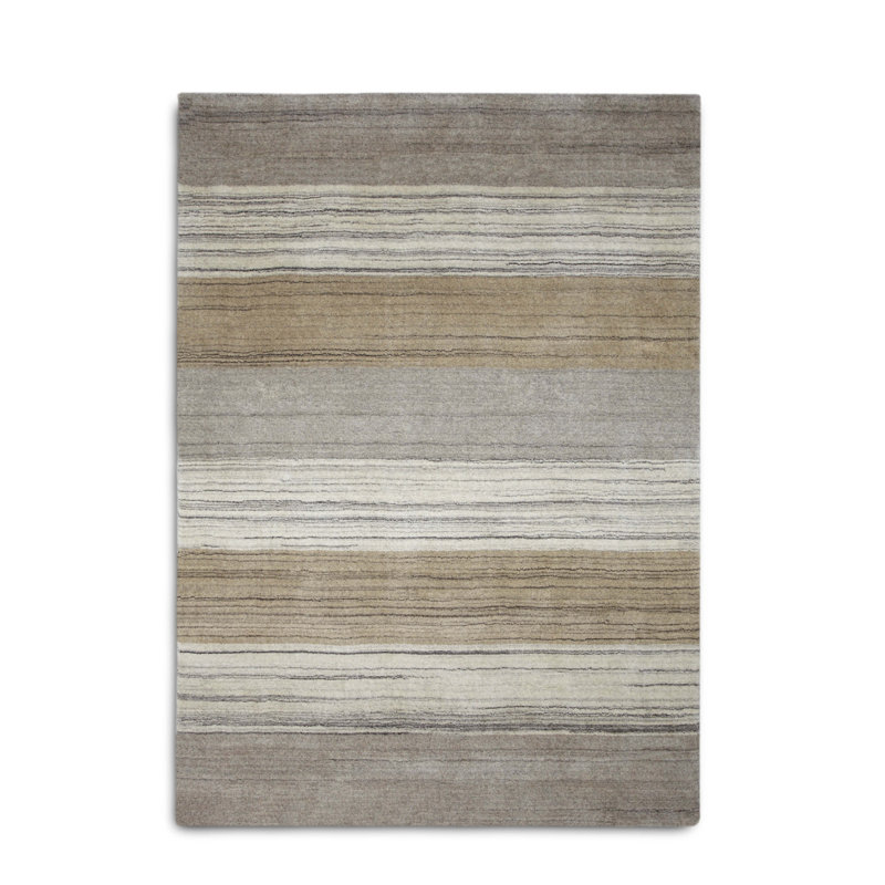 Simple Striped Wool Area Rug, Rectangle 120 x 170cm