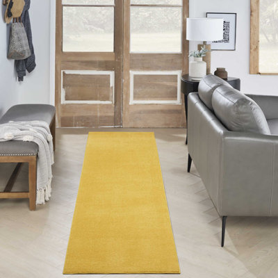 Mullican Sandy Solid Yellow Easy Care Indoor/Outdoor Area Rug