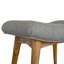 Grey Tweed Upholstered Bench